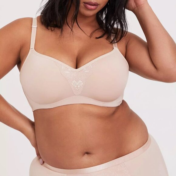 NEW Torrid 46DD Size Curve Back Smoothing Lightly Lined Full Coverage Beige Bra - Picture 5 of 6